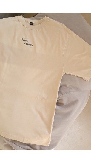 CAFE Y FLORES Remera B409