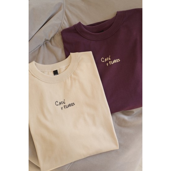 CAFE Y FLORES Remera B409