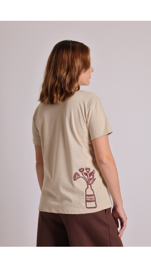 VINO  FLORERO  Remera B130