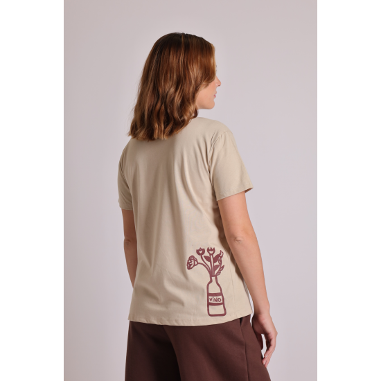 VINO  FLORERO  Remera B130