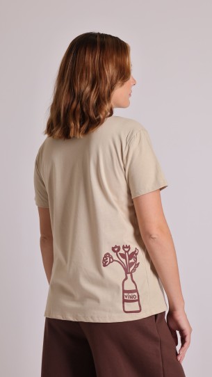VINO  FLORERO  Remera B130