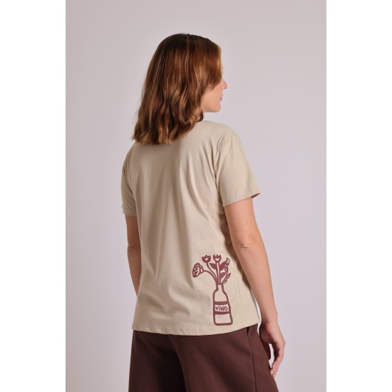 VINO  FLORERO  Remera B130